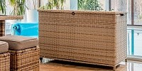 Сундук Карл 120 с колесиками для  уличного хранения бежевый 