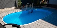 Каркасный морозоустойчивый бассейн овальный LARIMAR 6,4 x 3,0 м